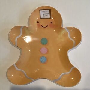 Cupcakes & Cashmere Gingerbread Boy Melamine Platter New
